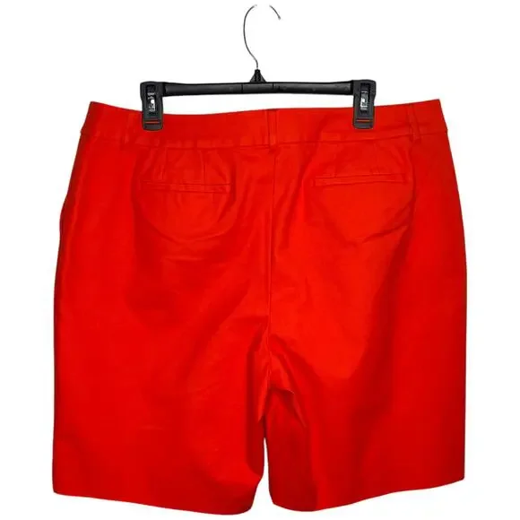 Boden Women's Richmond Shorts Size 14 Chino Red Pop 9" Inseam T0486 - Picture 3 of 6